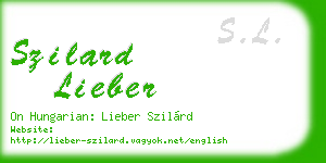 szilard lieber business card