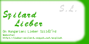 szilard lieber business card